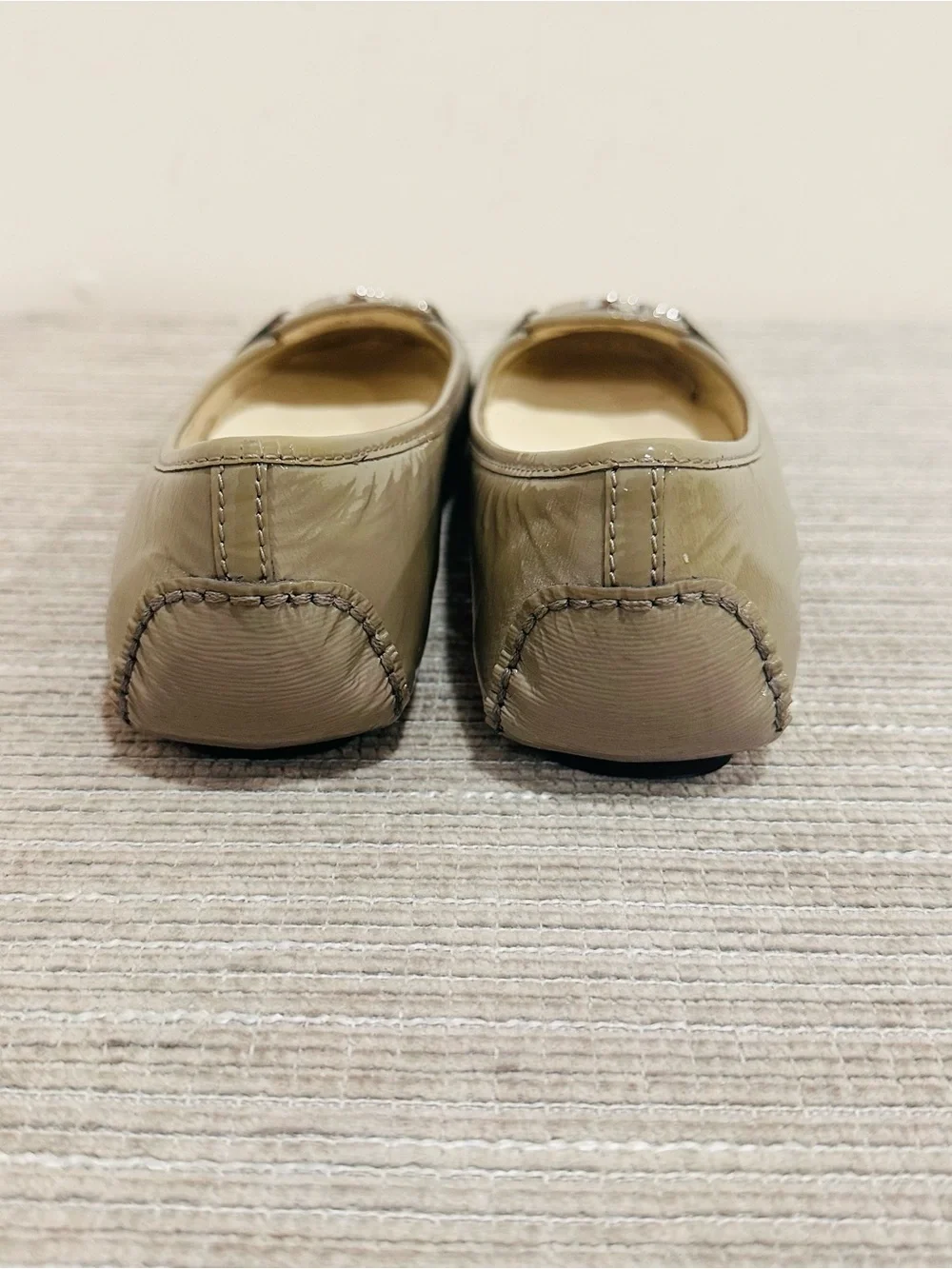 MICHAEL KORS Fulton Silver Glitter  Leather MK Logo Moccasins I Love Shoes 9M